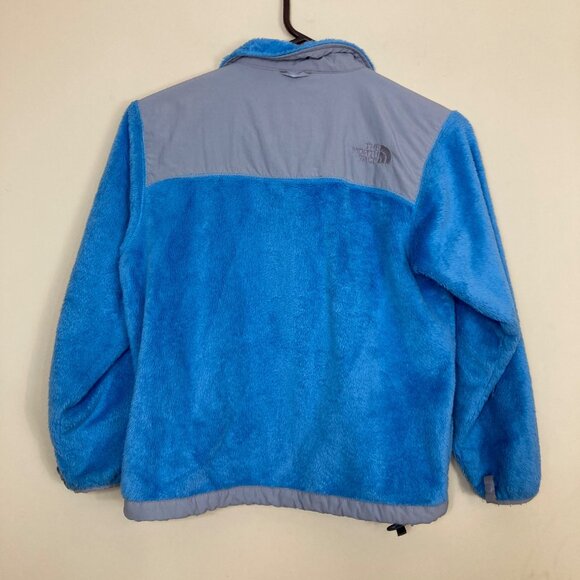 The North Face Fleece Jacket Unisex Youth Kids Medium Blue Gray Some Pilling - Picture 2 of 10